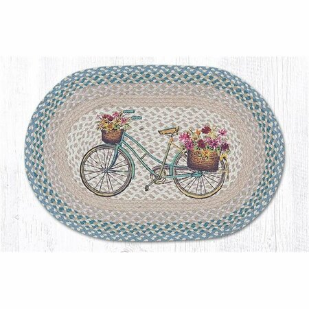 CAPITOL IMPORTING CO 20 x 30 in. My Bicycle Oval Patch Rug 65-522MB